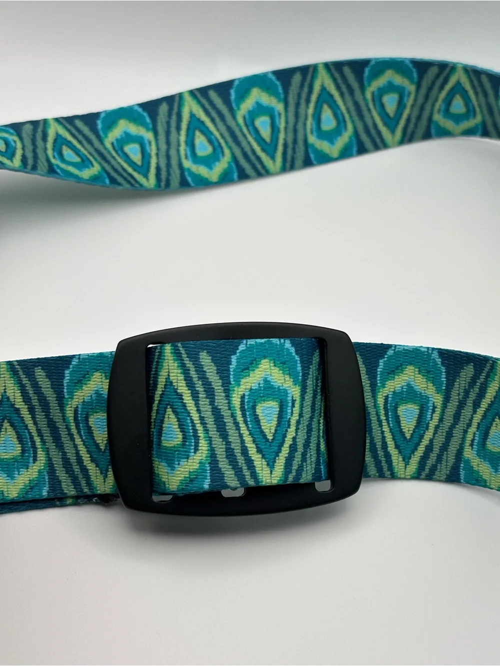 Croakies Artisan 2 Belt Bottle Opener Buckle-Green/Blue Ikat Pattern-One Size